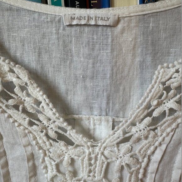 Made in Italy Linen Dress or Beach Cover-Up (One Size but Fits S/M well) - Picture 5 of 5